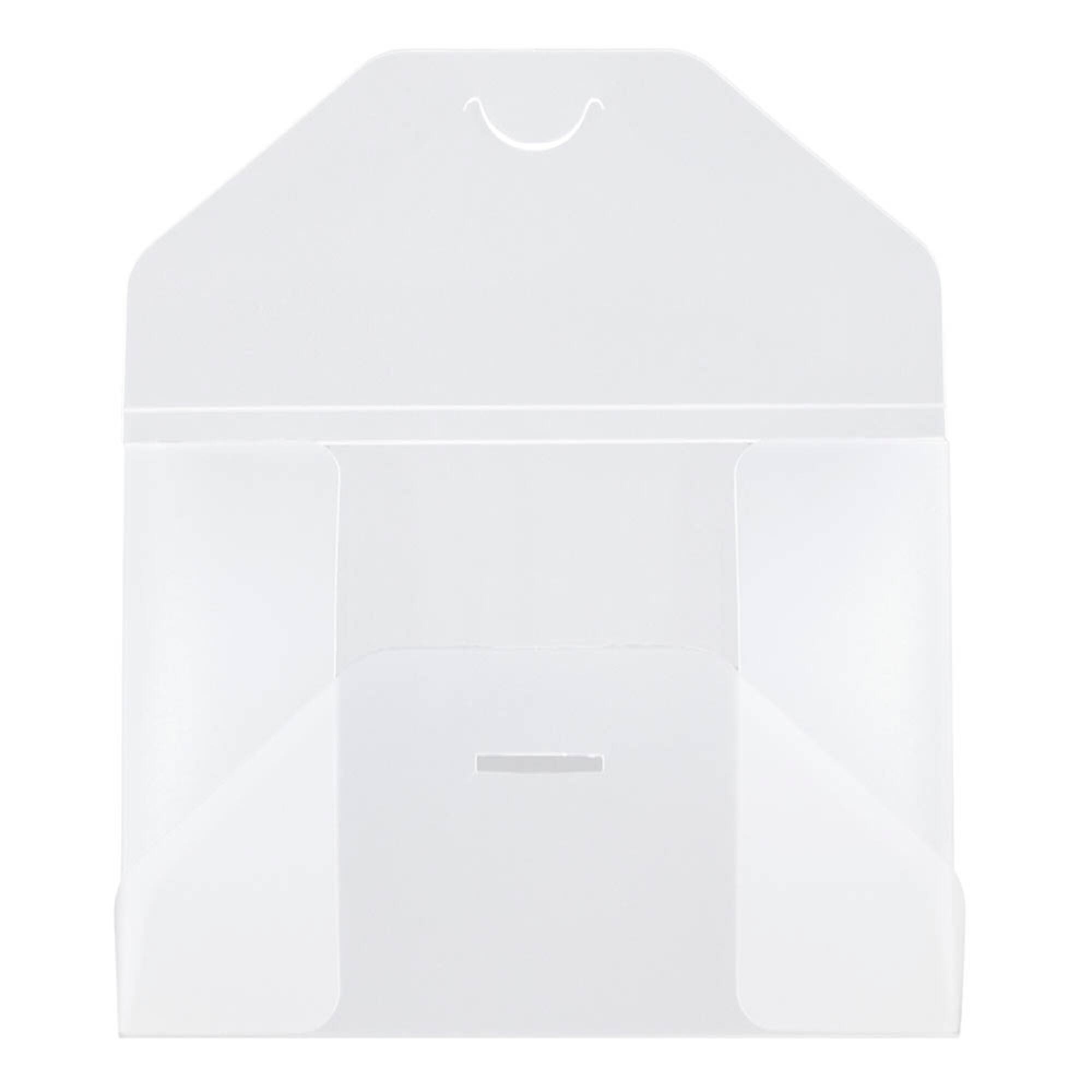 JAM Paper 4.25" x 6.25" Clear Frost Tuck Flap Closure Plastic Envelope